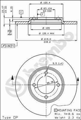 BENDIX 561030 - Kočioni disk www.molydon.hr