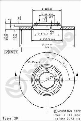 Brembo 08.1659.20 - Kočioni disk www.molydon.hr