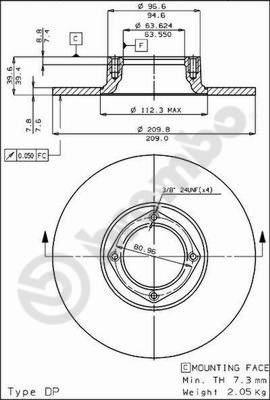 Brembo 08.1633.10 - Kočioni disk www.molydon.hr