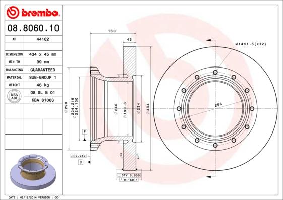 Brembo 08.8060.10 - Kočioni disk www.molydon.hr