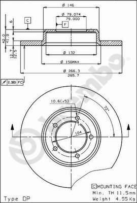 Maxtech 861011.0080 - Kočioni disk www.molydon.hr