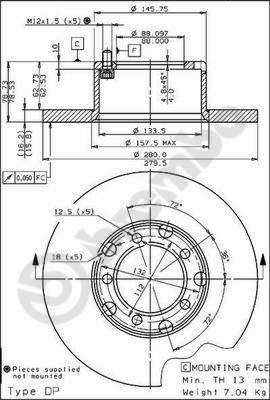 Brembo 08.3959.20 - Kočioni disk www.molydon.hr