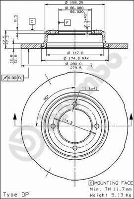 Brembo 08.3965.20 - Kočioni disk www.molydon.hr