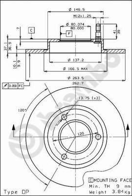 Brembo 08.3962.10 - Kočioni disk www.molydon.hr