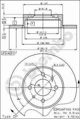 Brembo 08.3449.10 - Kočioni disk www.molydon.hr