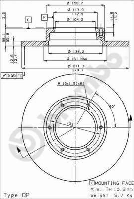 Brembo 08.3108.10 - Kočioni disk www.molydon.hr