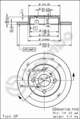 Brembo 08.3110.10 - Kočioni disk www.molydon.hr