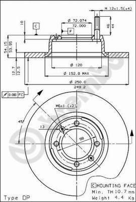 Brembo 08.3894.10 - Kočioni disk www.molydon.hr