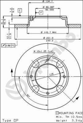 Brembo 08.3854.10 - Kočioni disk www.molydon.hr