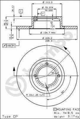 Brembo 08.3313.10 - Kočioni disk www.molydon.hr