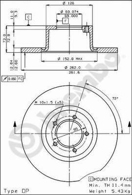 HELLA PAGID 8DD 355 100-061 - Kočioni disk www.molydon.hr