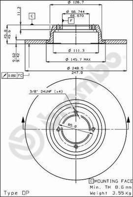 Brembo 08.2462.10 - Kočioni disk www.molydon.hr