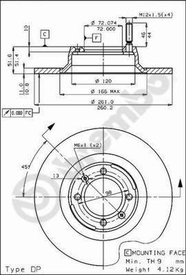 Brembo 08.2569.10 - Kočioni disk www.molydon.hr