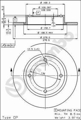 Brembo 08.2134.10 - Kočioni disk www.molydon.hr