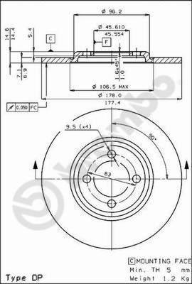 Brembo 08.2298.20 - Kočioni disk www.molydon.hr