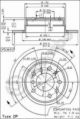 Brembo 08.2272.20 - Kočioni disk www.molydon.hr