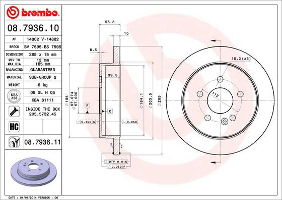 Brembo 08.7936.10 - Kočioni disk www.molydon.hr