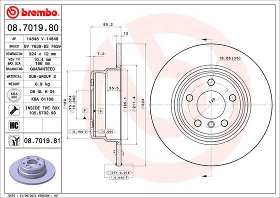 Brembo 08.7019.80 - Kočioni disk www.molydon.hr