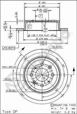 Brembo 08.7104.75 - Kočioni disk www.molydon.hr