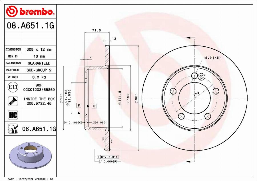 Brembo KT 10 037 - Komplet kočnica, disk-kočnica www.molydon.hr