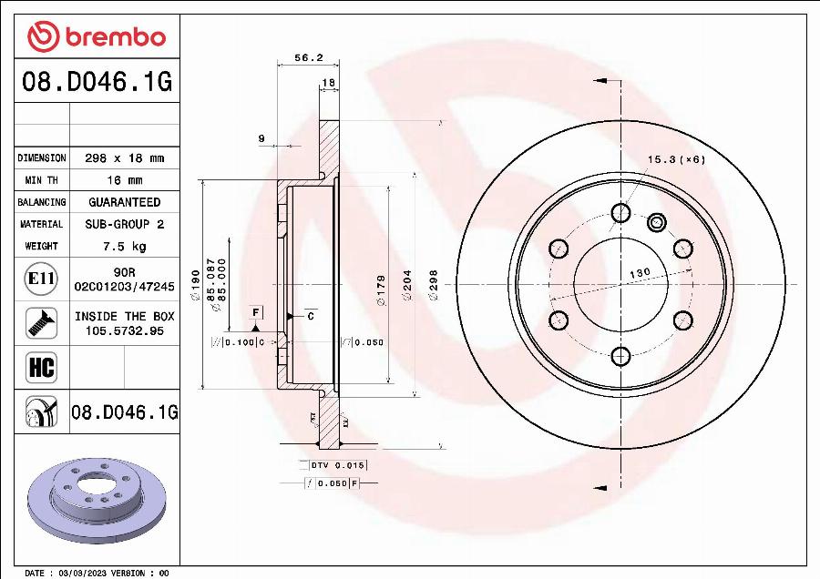 Brembo KT 10 056 - Komplet kočnica, disk-kočnica www.molydon.hr