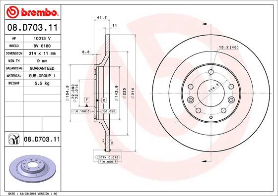 Brembo 08.D703.11 - Kočioni disk www.molydon.hr