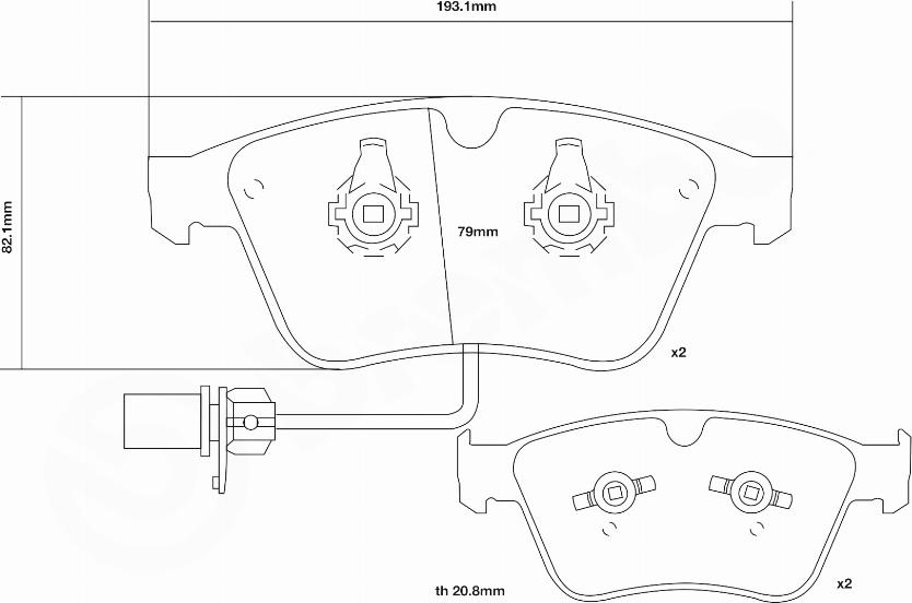 Brembo 07.D435.54 - Komplet Pločica za kocnicu velike snage www.molydon.hr