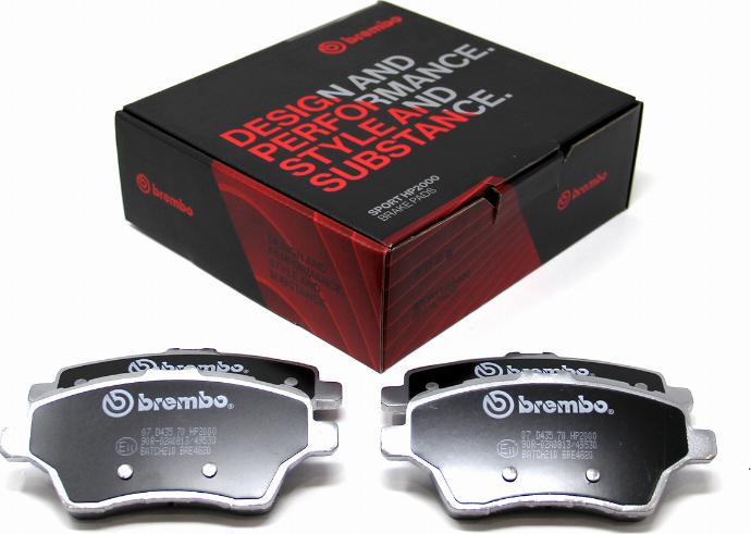 Brembo 07.D435.70 - Komplet Pločica za kocnicu velike snage www.molydon.hr