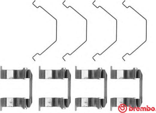 Brembo A 02 266 - Komplet pribora, Pločica disk kočnice www.molydon.hr