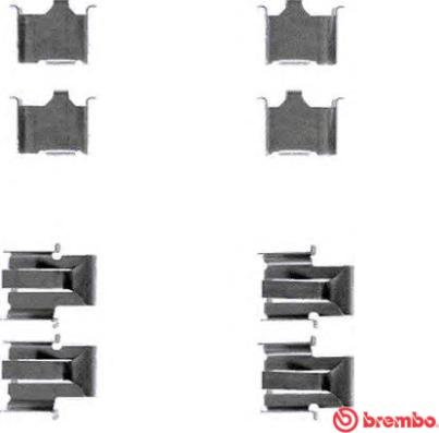 Brembo A 02 285 - Komplet pribora, Pločica disk kočnice www.molydon.hr