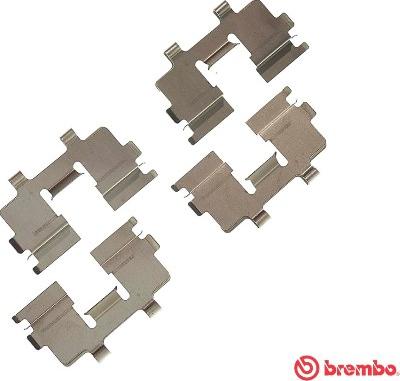 Brembo A 02 287 - Komplet pribora, Pločica disk kočnice www.molydon.hr