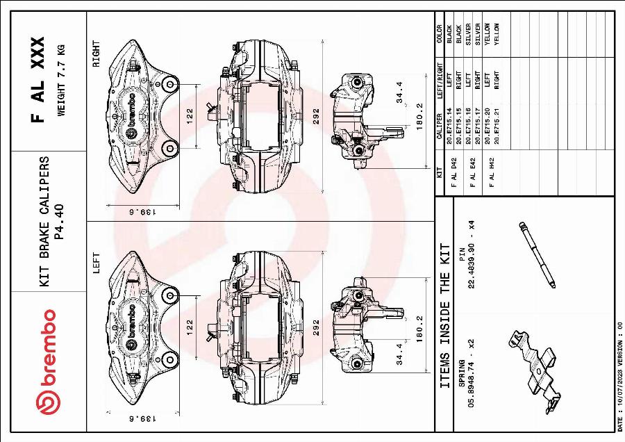 Brembo F AL D42 - Komplet osovina kočione čeljusti www.molydon.hr