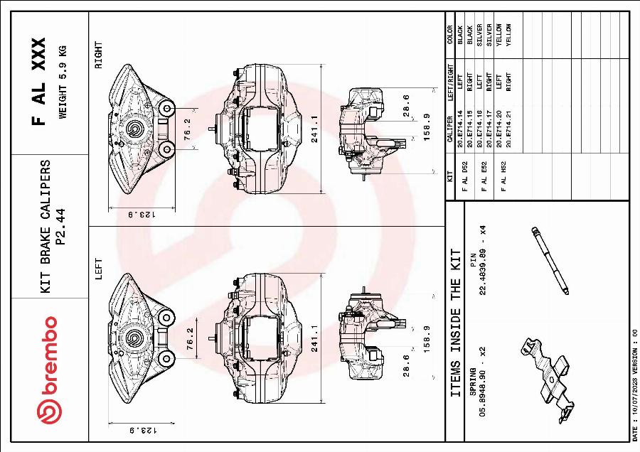 Brembo F AL D52 - Komplet osovina kočione čeljusti www.molydon.hr