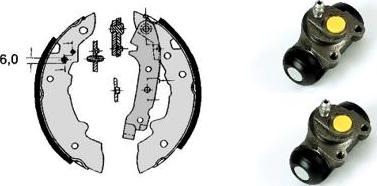 Brembo H 61 025 - Komplet kočnica, bubanj kočnice www.molydon.hr