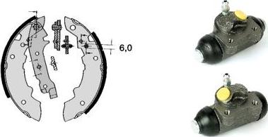 Brembo H 68 012 - Komplet kočnica, bubanj kočnice www.molydon.hr