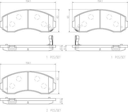 Brembo P99003N - Komplet Pločica, disk-kočnica www.molydon.hr