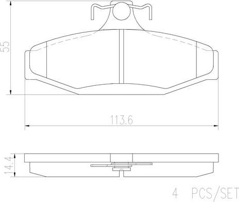 Brembo P99014N - Komplet Pločica, disk-kočnica www.molydon.hr