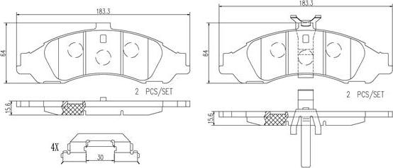 Brembo P99013N - Komplet Pločica, disk-kočnica www.molydon.hr