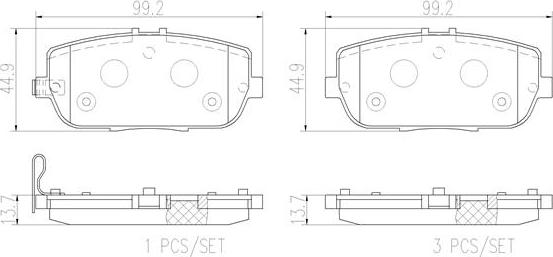 Brembo P49044N - Komplet Pločica, disk-kočnica www.molydon.hr