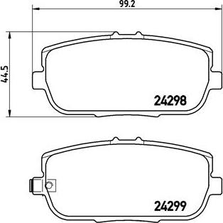 Brembo P 49 044 - Komplet Pločica, disk-kočnica www.molydon.hr