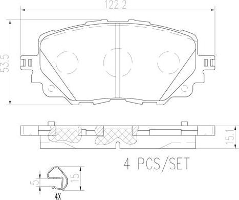 Brembo P49054N - Komplet Pločica, disk-kočnica www.molydon.hr