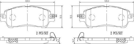 Brembo P49055N - Komplet Pločica, disk-kočnica www.molydon.hr