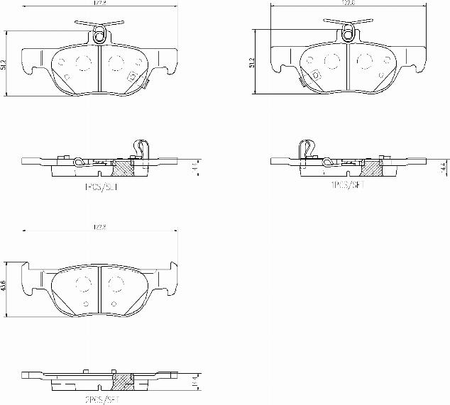 Brembo P49064N - Komplet Pločica, disk-kočnica www.molydon.hr