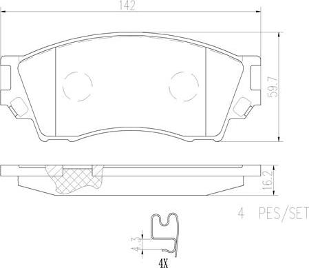 Brembo P49019N - Komplet Pločica, disk-kočnica www.molydon.hr