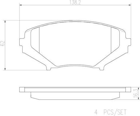 Brembo P49034N - Komplet Pločica, disk-kočnica www.molydon.hr