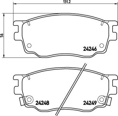 Brembo P 49 033 - Komplet Pločica, disk-kočnica www.molydon.hr