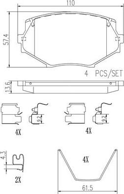 Brembo P49020N - Komplet Pločica, disk-kočnica www.molydon.hr