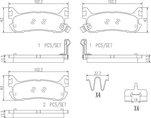 Brembo P49021N - Komplet Pločica, disk-kočnica www.molydon.hr