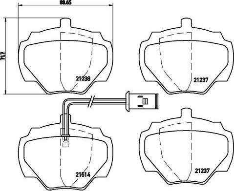 Brembo P 44 003 - Komplet Pločica, disk-kočnica www.molydon.hr