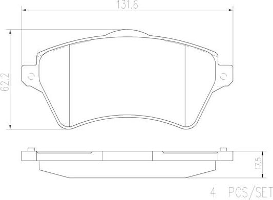 Brembo P44011N - Komplet Pločica, disk-kočnica www.molydon.hr